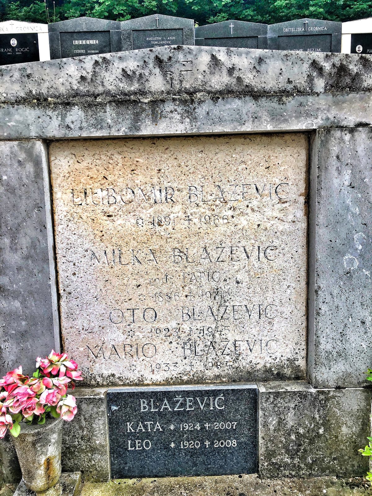 The Blažević family grave at Senj