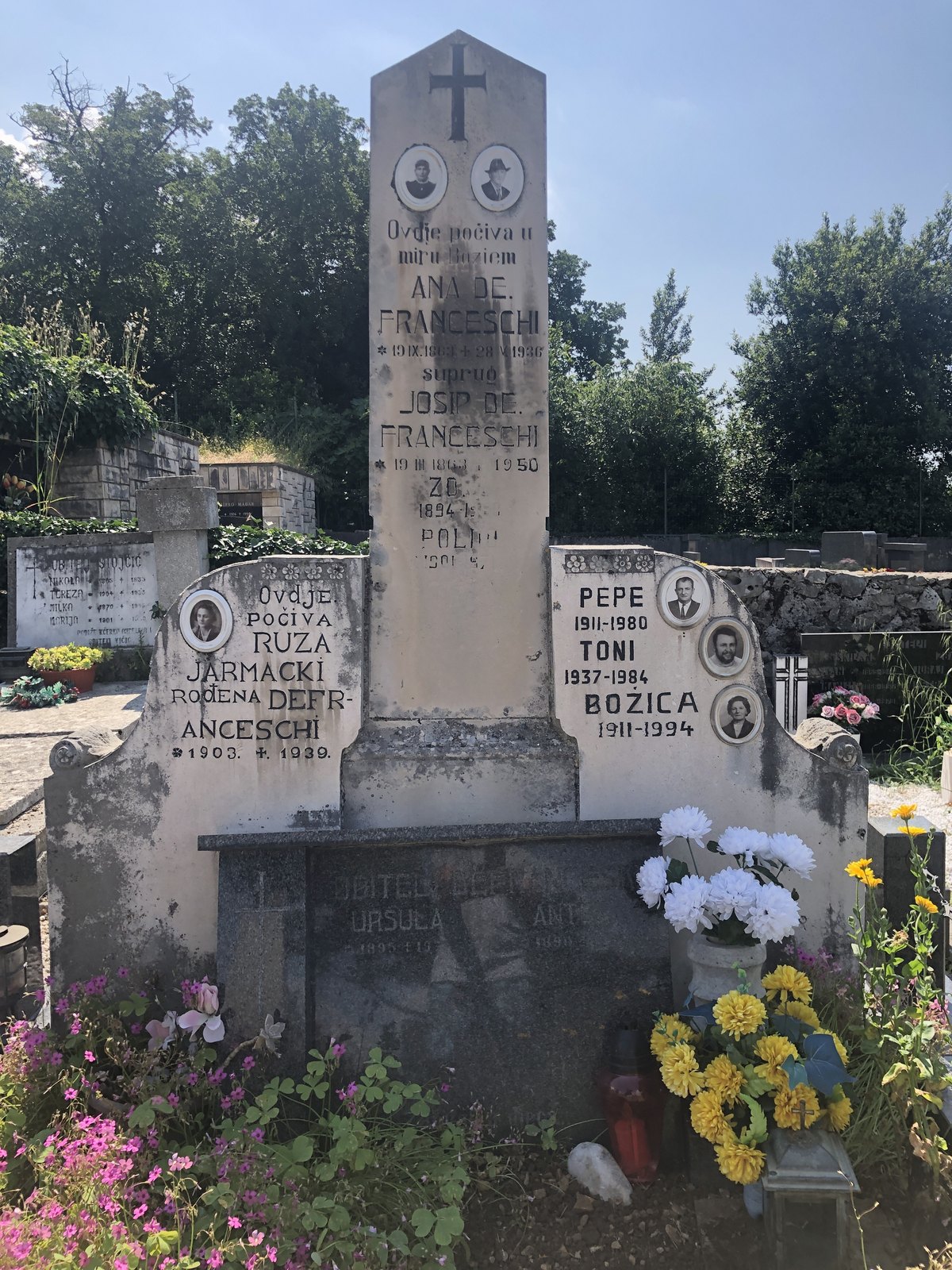 The Defranceschi family grave at Crikvenica